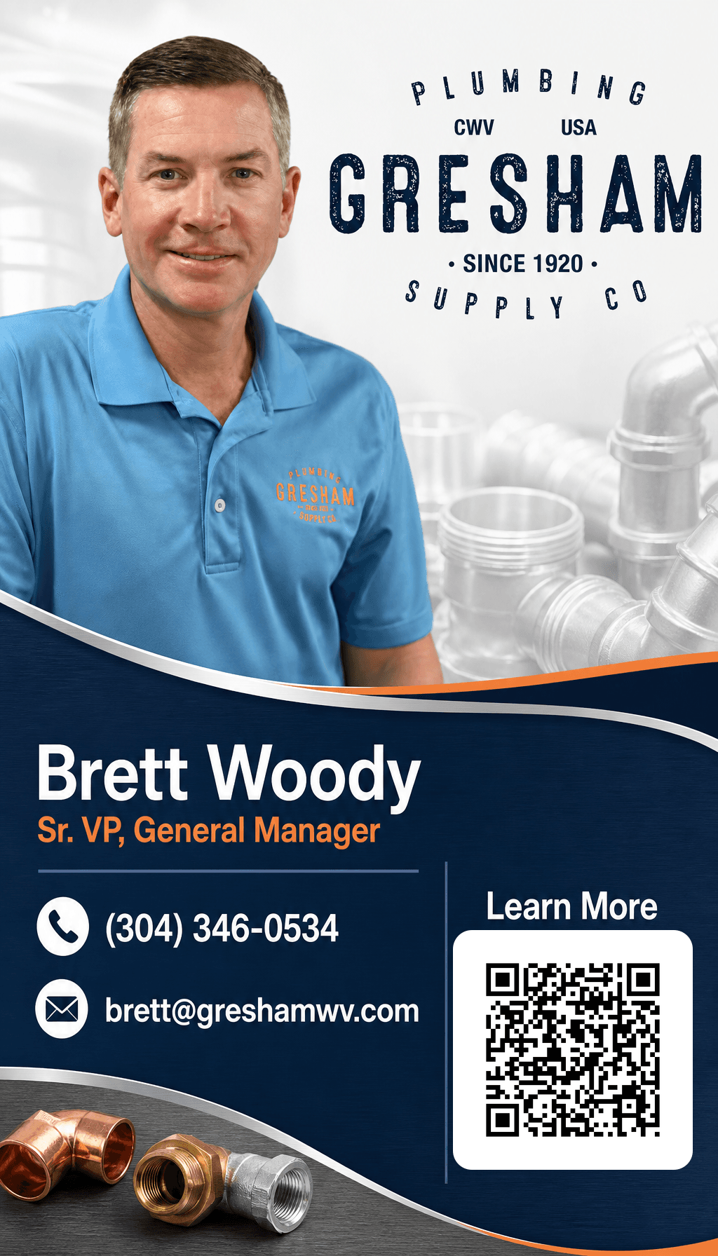 Generated BrandCard example for a plumbing business